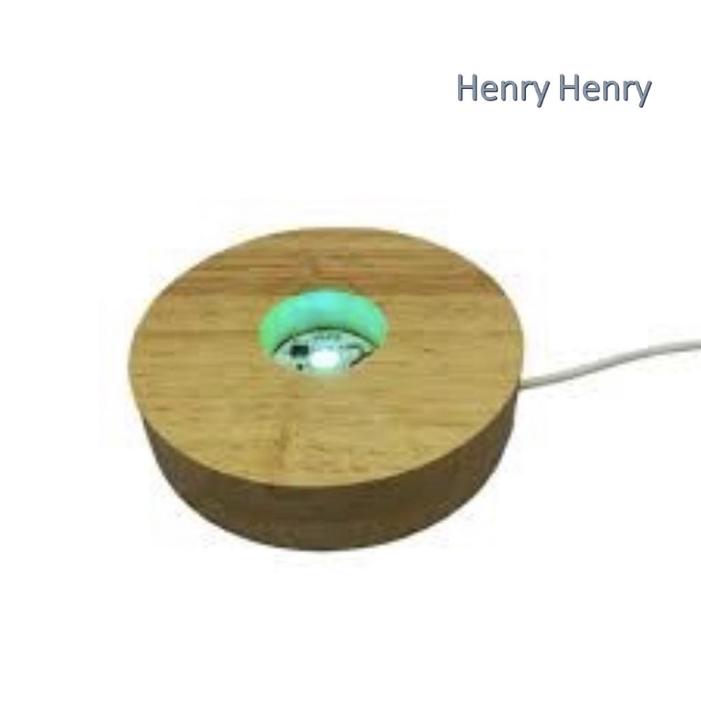 🎁HENRY百貨🎁USB原木七彩10CM搖控燈座/LED燈座6、10、15CM圓盤、7cm方型 實木彩色LED燈座-細節圖6