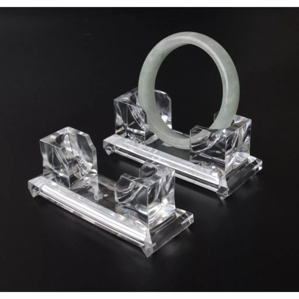 🎁HENRY百貨🎁壓克力手珠架 手鍊架 手鐲架 U型手鐲架 牛角手鐲架 玉鐲 翡翠 收藏 台灣現貨，快速發貨  清透料-細節圖3