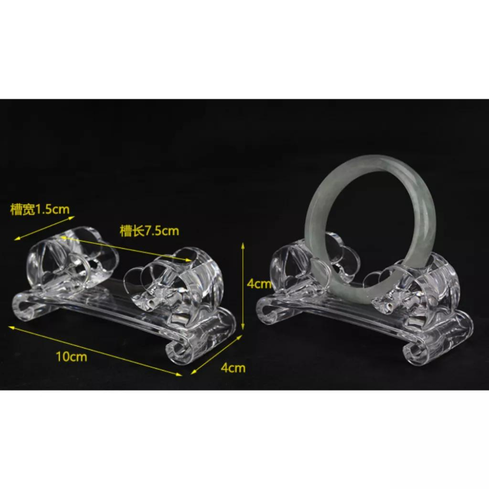 🎁HENRY百貨🎁壓克力手珠架 手鍊架 手鐲架 U型手鐲架 牛角手鐲架 玉鐲 翡翠 收藏 台灣現貨，快速發貨  清透料-細節圖6