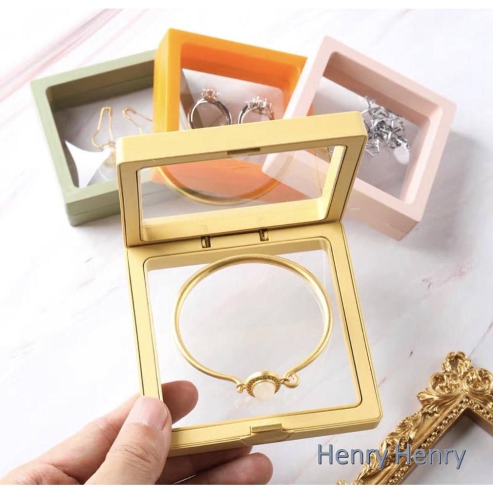 🎁HENRY百貨🎁彩色pe膜飾品收納盒 可防氧化薄膜首飾收納盒 PE膜懸浮盒 耳環展示盒 項鍊手鍊收納盒 飾品盒首飾盒-細節圖6
