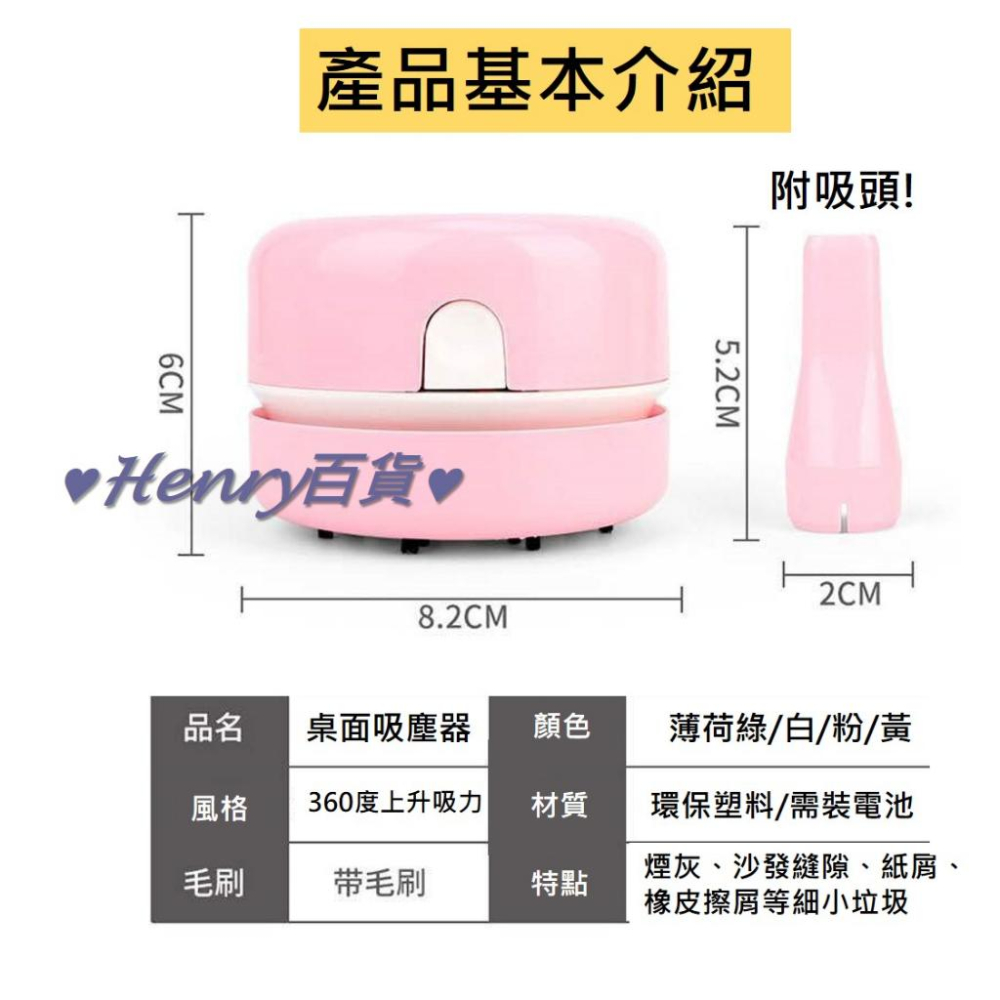 🎁HENRY百貨🎁迷你桌面清潔機_一鍵開機_外觀時尚_輕巧便攜-細節圖2