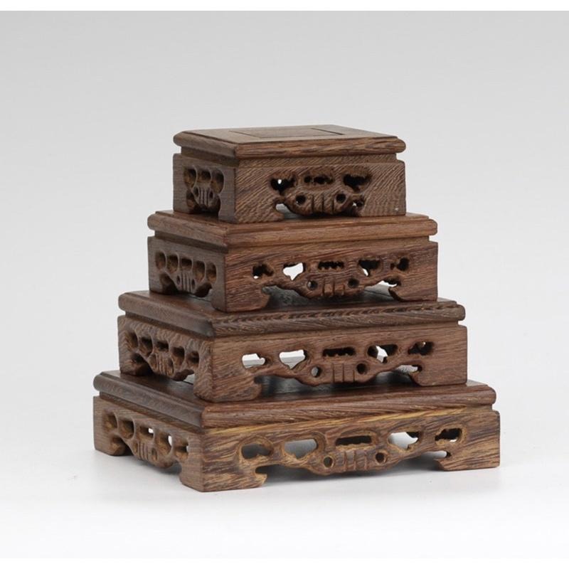 🎁HENRY百貨🎁雞翅木雕刻方形/長方形擺件底座 原木底座 展示台 隨型底座 不規則底座 小擺件底座 四件套-細節圖2