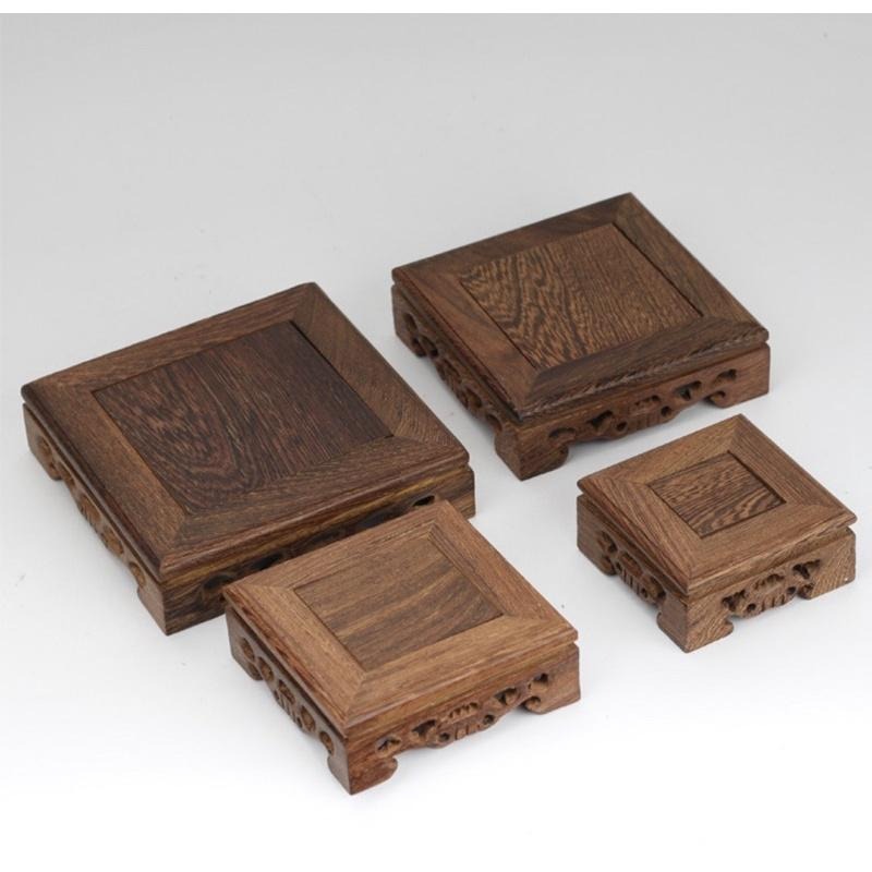 🎁HENRY百貨🎁雞翅木雕刻方形/長方形擺件底座 原木底座 展示台 隨型底座 不規則底座 小擺件底座 四件套-細節圖6