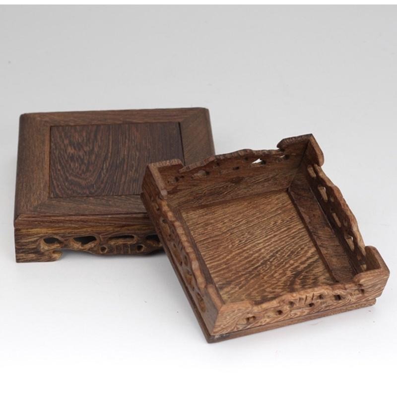 🎁HENRY百貨🎁雞翅木雕刻方形/長方形擺件底座 原木底座 展示台 隨型底座 不規則底座 小擺件底座 四件套-細節圖8