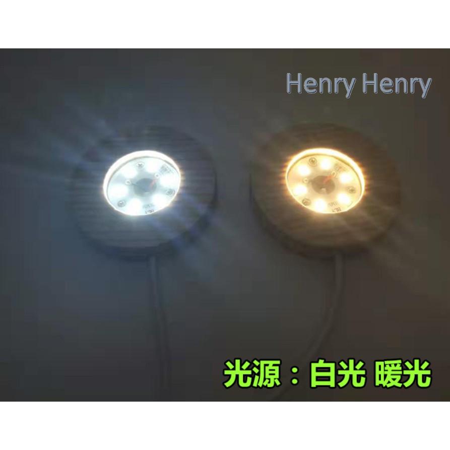 🎁HENRY百貨🎁USB原木LED燈座（七彩/暖/白）6cm實木彩色/LED發光底座/夜燈/鹽燈/展示品/收藏品-細節圖3
