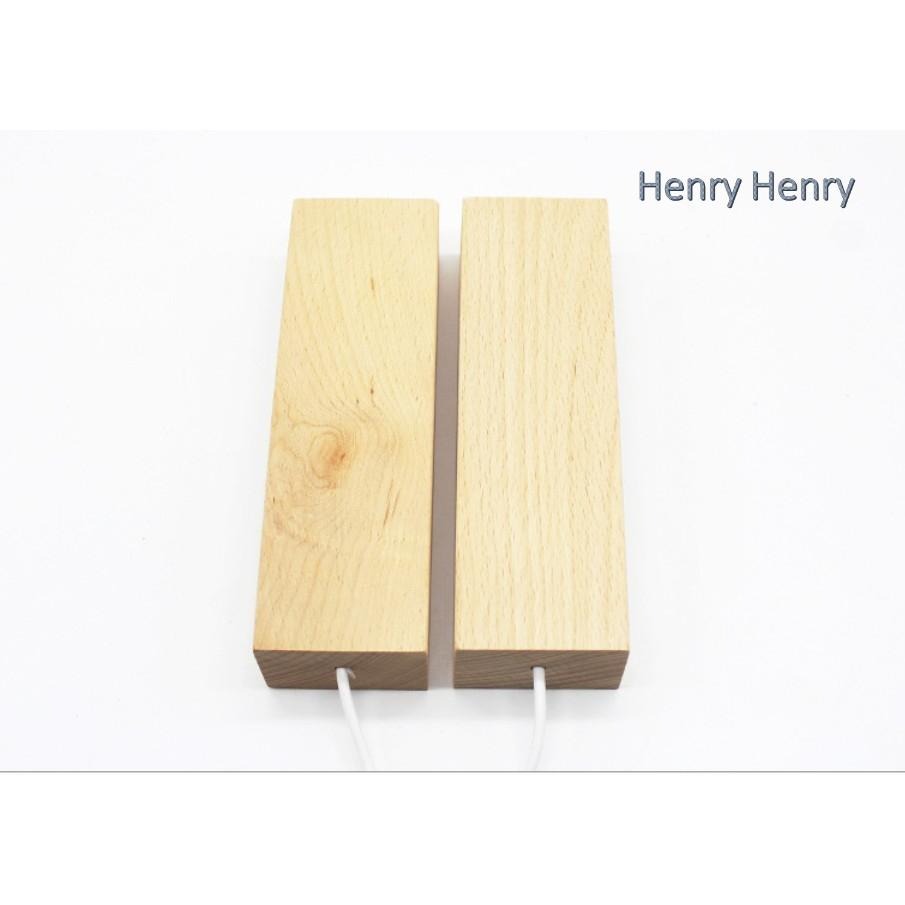 🎁HENRY百貨🎁USB原木LED長方型燈座（暖/白）15cm實木彩色/LED發光底座/夜燈/鹽燈/展示品/收藏品-細節圖9