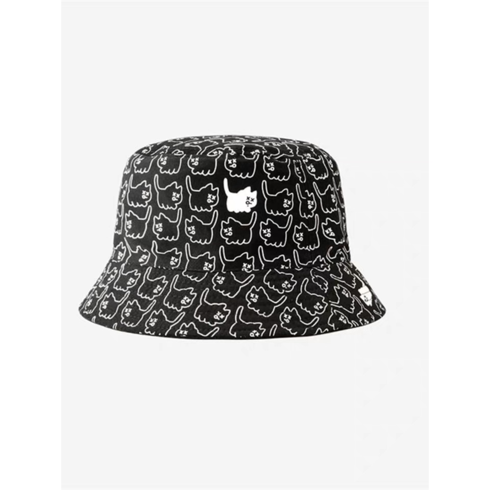 可愛貓咪刺繡雙面漁夫帽-細節圖2