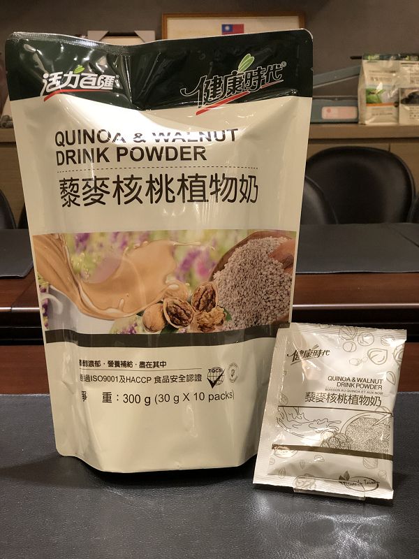 健康時代《藜麥核桃植物奶》有糖隨身包 30g*10包植物奶營養補充便利隨身沖泡（全素）植物奶-細節圖2