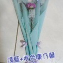 淺藍+紫色康乃馨1支/含花材