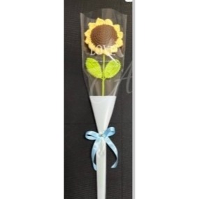 【Ava香皂花】手工編織花 向日葵編織花 太陽花 毛線編織花 婚慶 攝影道具 裝飾 畢業季 教師節 婚禮小物-規格圖8