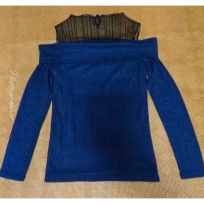 二手上衣 針織上衣 一字領 毛衣 針織 上衣 衣服  長袖上衣  2手衣服-細節圖2