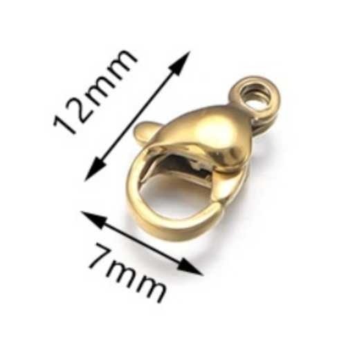 不鏽鋼電鍍龍蝦扣 單圈龍蝦扣 開口圈 C圈 手鏈扣 連接扣 手鍊扣頭 蝦扣 項鍊扣 項鏈扣頭 飾品配件-細節圖2