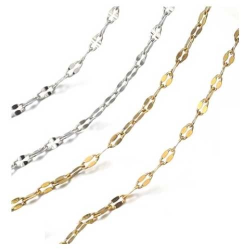 不鏽鋼鍊條 鏈條 嘴唇鏈 項鍊吊墜 十字鏈 長鏈 瓜子鏈 鎖骨鏈 飾品配件-細節圖4