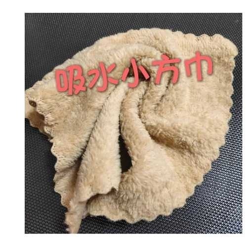 加厚珊瑚絨毛巾 吸水小方巾 珊瑚絨小方巾 擦髮巾 擦手巾 擦車抹布 方巾 萬用巾-細節圖2