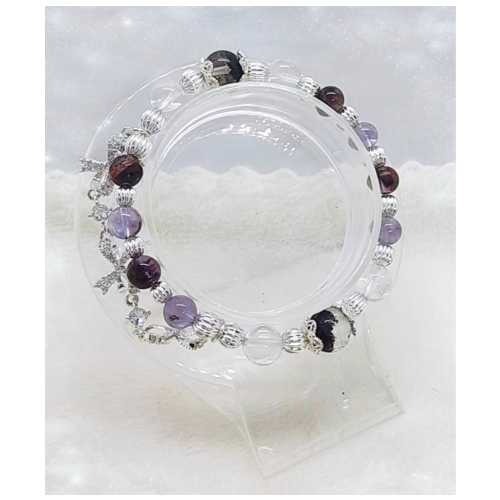 水晶手鍊 紅幽靈 紫幽靈 白水晶 招財 招貴人 助事業 提升人緣 增強靈感 提升運勢 手串 手鍊-細節圖2