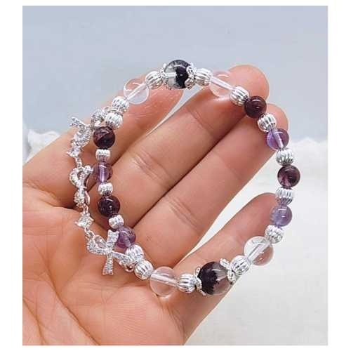 水晶手鍊 紅幽靈 紫幽靈 白水晶 招財 招貴人 助事業 提升人緣 增強靈感 提升運勢 手串 手鍊-細節圖4