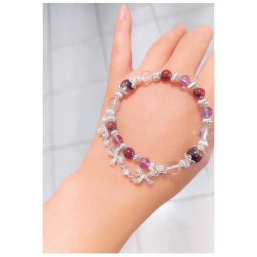 水晶手鍊 紅幽靈 紫幽靈 白水晶 招財 招貴人 助事業 提升人緣 增強靈感 提升運勢 手串 手鍊-細節圖6