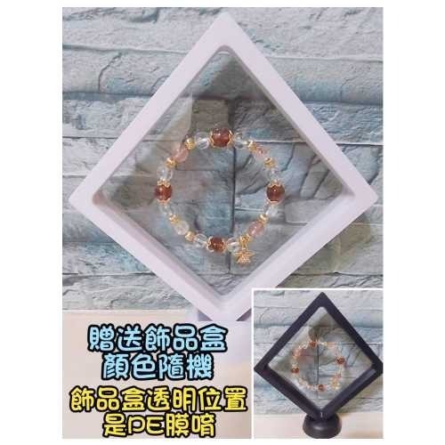 天然水晶手鍊 草莓晶 白水晶 小樹膠花 招桃花 提升個人魅力 提升運勢 招財 招貴人 招人緣 手串 手鍊-規格圖10