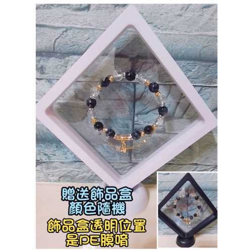 天然水晶手鍊 藍虎眼 鷹眼石 白水晶 提升運勢 淨化磁場 招財 辟邪 化解壓力 手串手環手珠-規格圖7