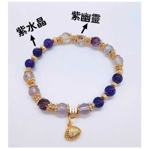 天然水晶手鍊 紫幽靈 紫水晶 招財聚財 提升運勢 助事業 增強直覺力 靈感 增進貴人緣 手串手環手珠-細節圖9