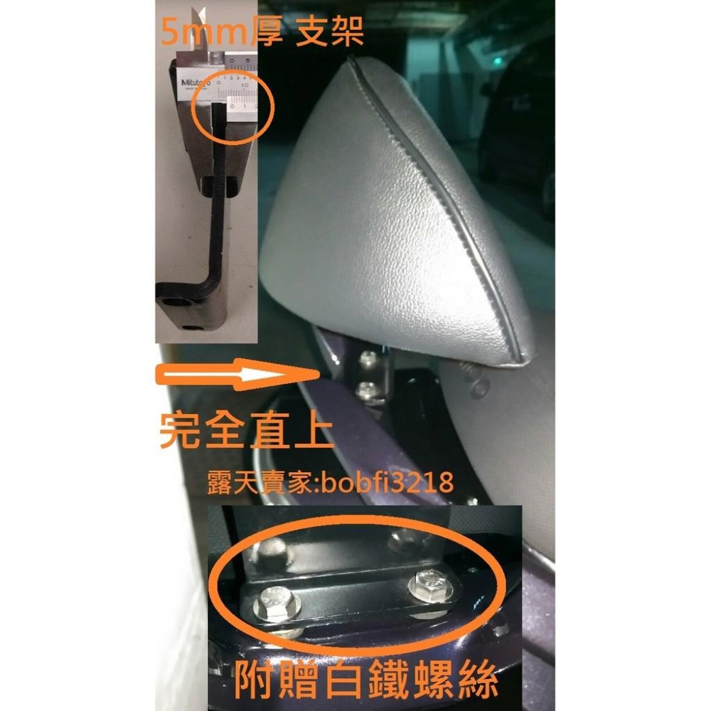 TEB 台中安心後靠背 5mm厚支架 白鐵 不生鏽 饅頭 Xciting 刺激 250 300 400 靠背 後靠背-細節圖3