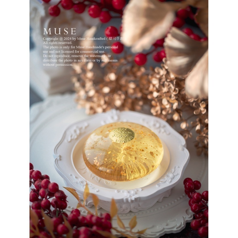 繆司手創【御金開運／富貴平安．胺基酸金箔皂】弱酸性，無皂鹼，無皂鹼，無矽靈，零皂垢，手工皂，洗臉皂，洗髮皂，金箔皂-細節圖4