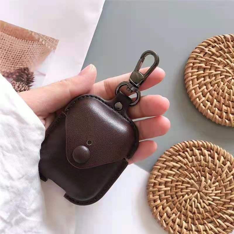 適用於蘋果無線藍牙耳機Airpods1/2代 保護套 軟皮質 airpods 一體式防摔 保護殼 皮套-細節圖9