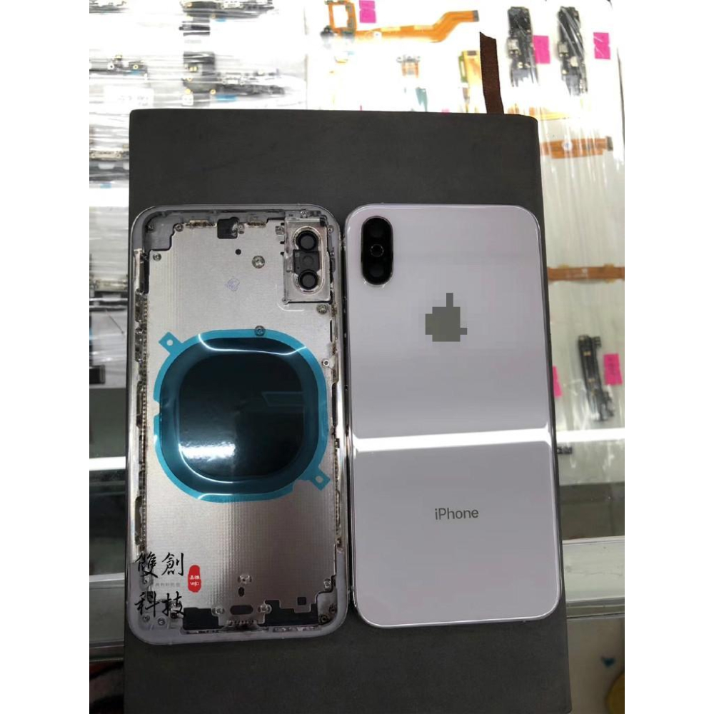 適用於蘋果X iPhoneX iPhoneXR XS XSMAX 後殼 後蓋 中框帶後玻璃 金屬中框 维修替换物料-細節圖6