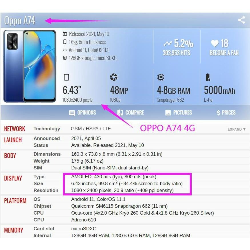 適用於OPPO A74 4G CPH2219 A74 5G CPH2197/CPH2263 螢幕總成 手機液晶面板總成-細節圖5