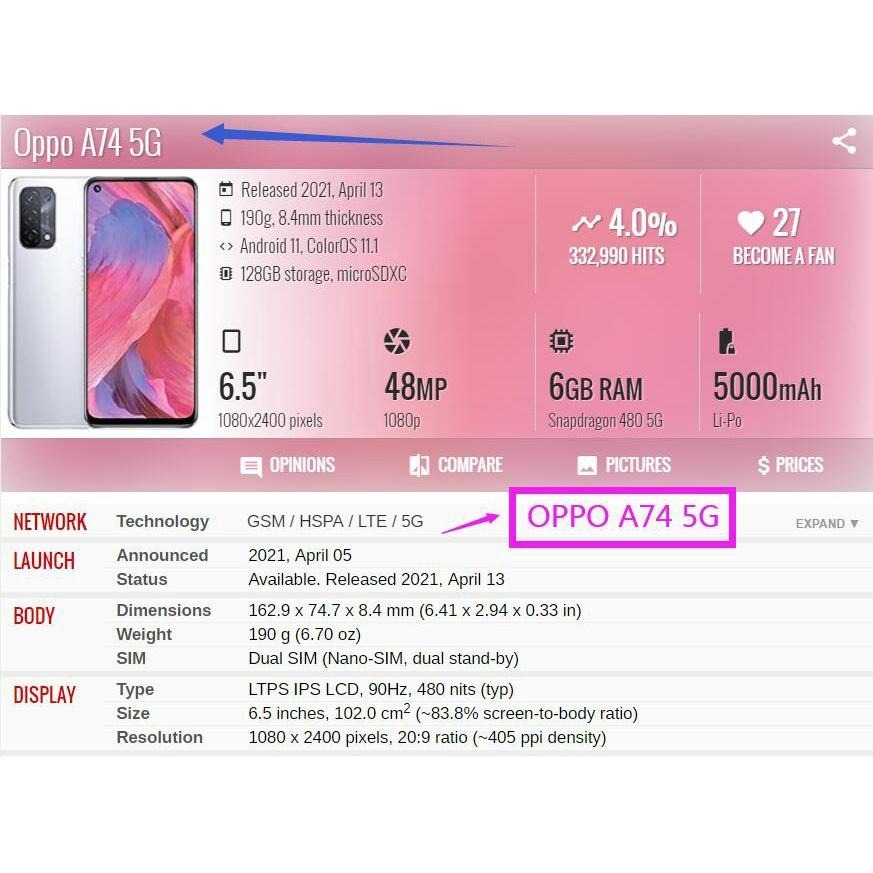 適用於OPPO A74 4G CPH2219 A74 5G CPH2197/CPH2263 螢幕總成 手機液晶面板總成-細節圖6
