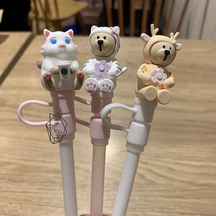 【貝比】吸管套 吸管防塵套 防塵塞 吸管 贈品 吸管帽 防塵套 吸管塞 防汙 環保吸管 玻璃吸管 矽膠 可愛-細節圖8