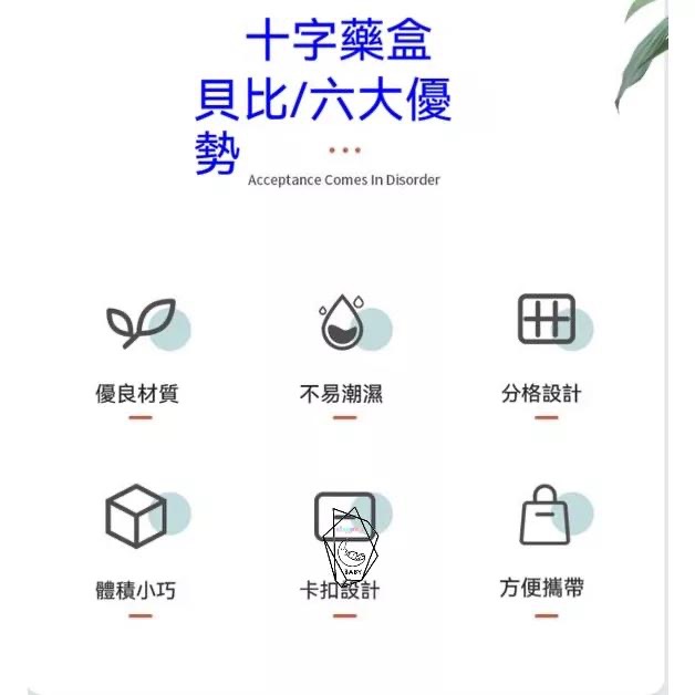 【貝比】十字四格 分隔藥盒 小物收納盒 分隔收納盒 隨身分裝盒 分藥盒 分類盒 收納盒 飾品盒 首飾盒-細節圖5