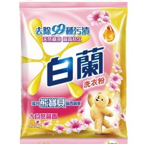 【小麗元推薦】白蘭洗衣粉 大自然馨香 4.25kg 含熊寶貝馨香精華