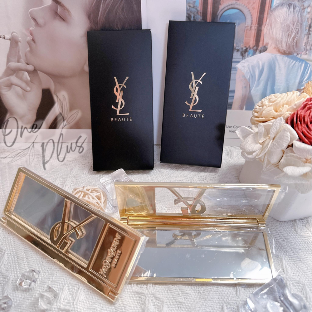［Jia’s美妝代購］現貨不用等‼️ YSL金色隨身鏡 隨身鏡 鏡子 補妝鏡-細節圖2