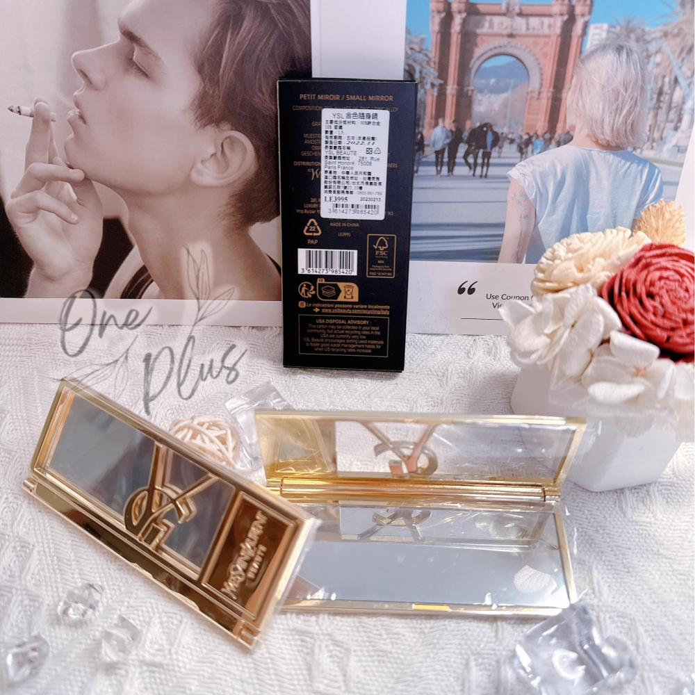 ［Jia’s美妝代購］現貨不用等‼️ YSL金色隨身鏡 隨身鏡 鏡子 補妝鏡-細節圖3