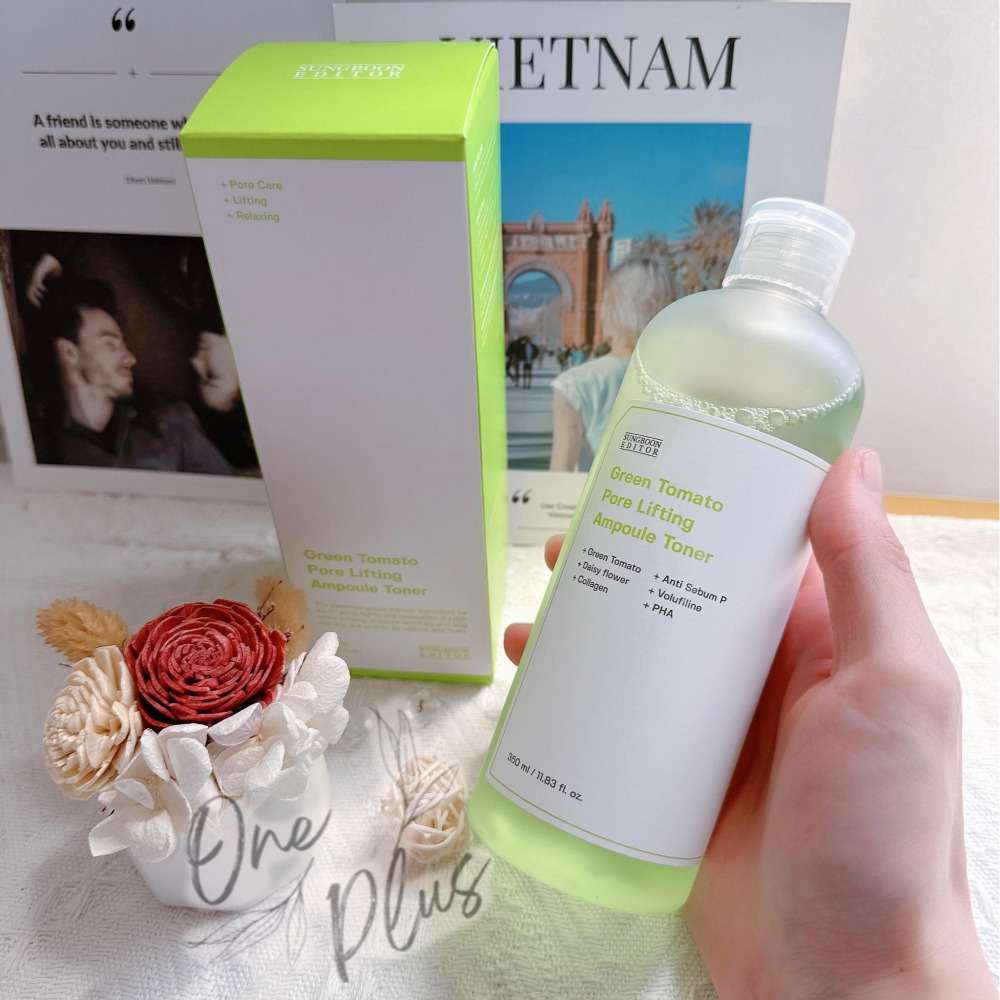 ［Jia’s 美妝代購］現貨不用等‼️SUNGBOON EDITOR 綠番茄毛孔收斂化妝水350ml 化妝水-細節圖2