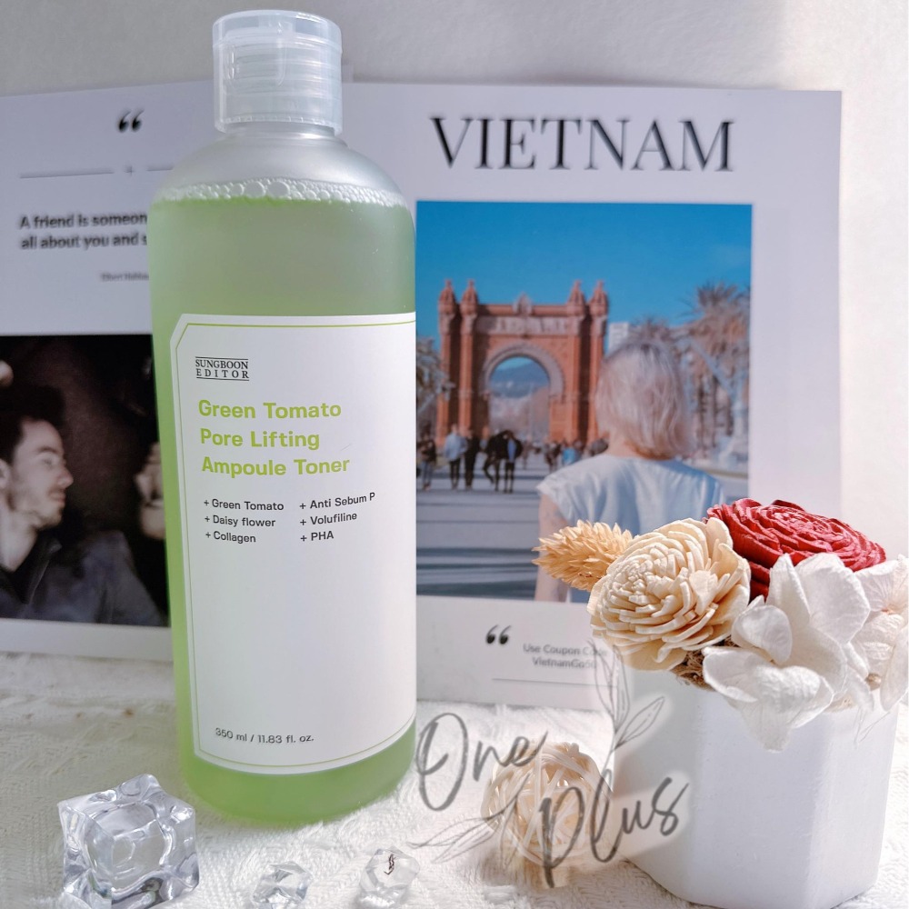 ［Jia’s 美妝代購］現貨不用等‼️SUNGBOON EDITOR 綠番茄毛孔收斂化妝水350ml 化妝水-細節圖3