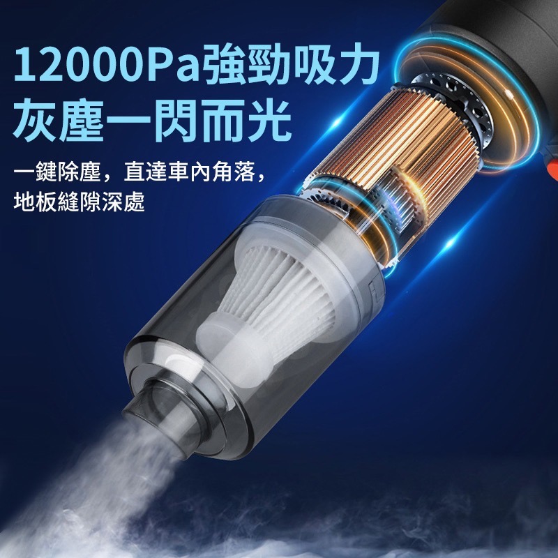 台灣現貨 極速發貨車用吸塵器USB充電 大吸力無線吸塵器 乾濕兩用無線手持吸塵器-細節圖6