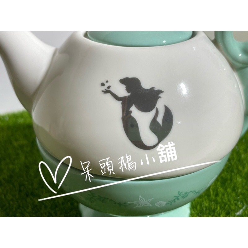 🌸呆頭鵝小舖🌸迪士尼茶壺茶杯陶瓷茶壺茶杯 送禮 造型茶壺組 聖誕交換禮物美人魚愛麗兒-細節圖2