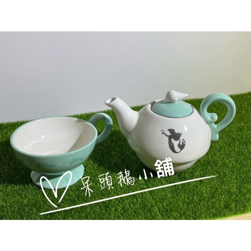 🌸呆頭鵝小舖🌸迪士尼茶壺茶杯陶瓷茶壺茶杯 送禮 造型茶壺組 聖誕交換禮物美人魚愛麗兒-細節圖3