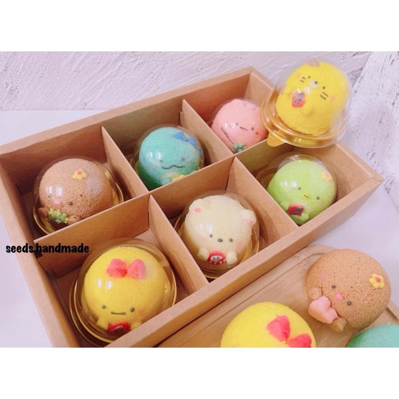 新年款戚風蛋糕禮盒 新年款六入禮盒 角落生物蛋糕禮盒 角落生物戚風蛋糕 春節禮盒 卡通禮盒 造型小圓戚風蛋糕-細節圖3