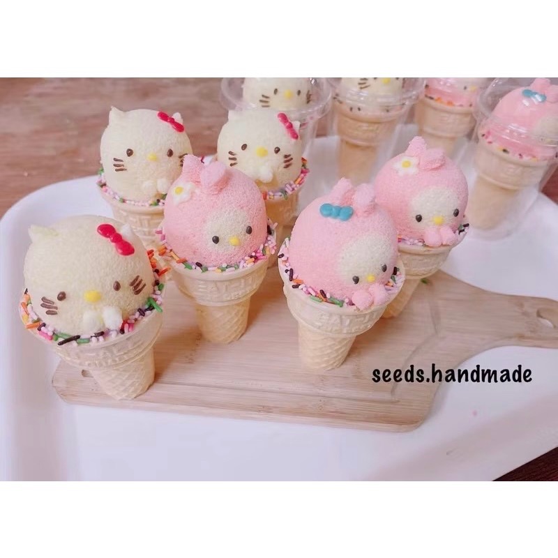 甜筒造型戚風蛋糕 造型甜甜圈戚風 造型戚風蛋糕 造型蛋糕 蛋糕禮盒 三眼怪 熊大兔兔 小飛象 角落生物 寶可夢皮卡丘-細節圖3