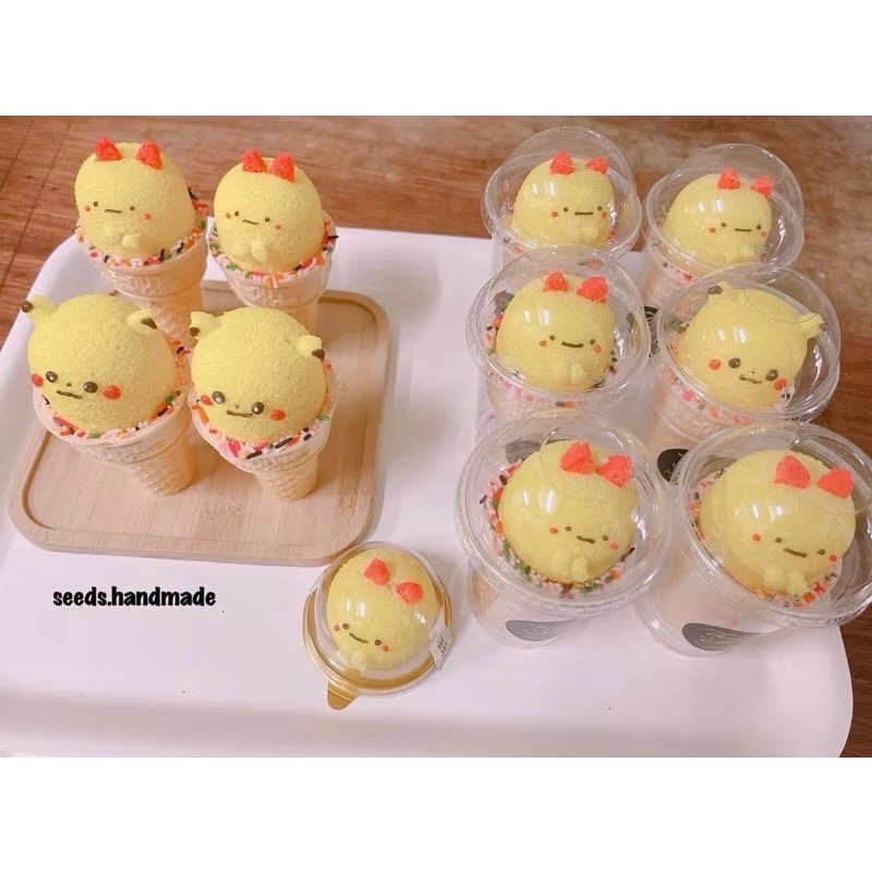 甜筒造型戚風蛋糕 造型甜甜圈戚風 造型戚風蛋糕 造型蛋糕 蛋糕禮盒 三眼怪 熊大兔兔 小飛象 角落生物 寶可夢皮卡丘-細節圖4