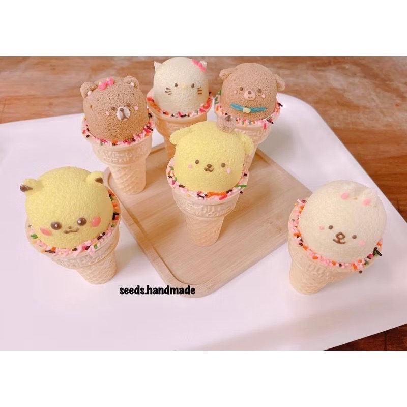 甜筒造型戚風蛋糕 造型甜甜圈戚風 造型戚風蛋糕 造型蛋糕 蛋糕禮盒 三眼怪 熊大兔兔 小飛象 角落生物 寶可夢皮卡丘-細節圖5