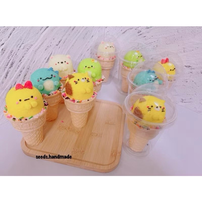 甜筒造型戚風蛋糕 造型甜甜圈戚風 造型戚風蛋糕 造型蛋糕 蛋糕禮盒 三眼怪 熊大兔兔 小飛象 角落生物 寶可夢皮卡丘-細節圖9