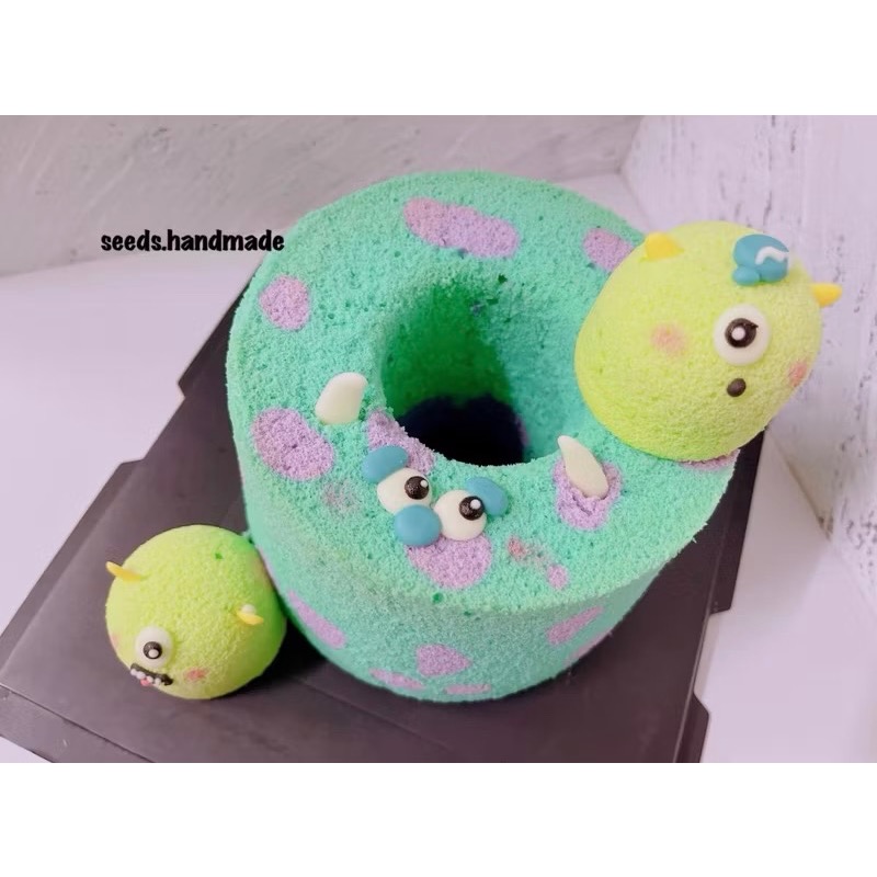 6寸造型戚風蛋糕毛怪大眼仔款式 生日蛋糕慶生 造型戚風蛋糕 玩具總動員毛怪 大眼仔 生日派對-細節圖2