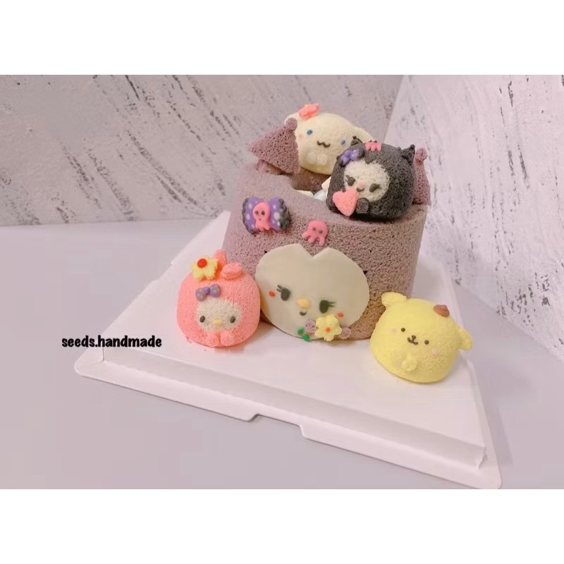 6吋造型戚風蛋糕 酷洛米美樂蒂大耳狗造型戚風蛋糕 生日慶生會 生日派對 生日分享蛋糕 酷洛米 布丁狗 大耳狗 美樂蒂-細節圖2