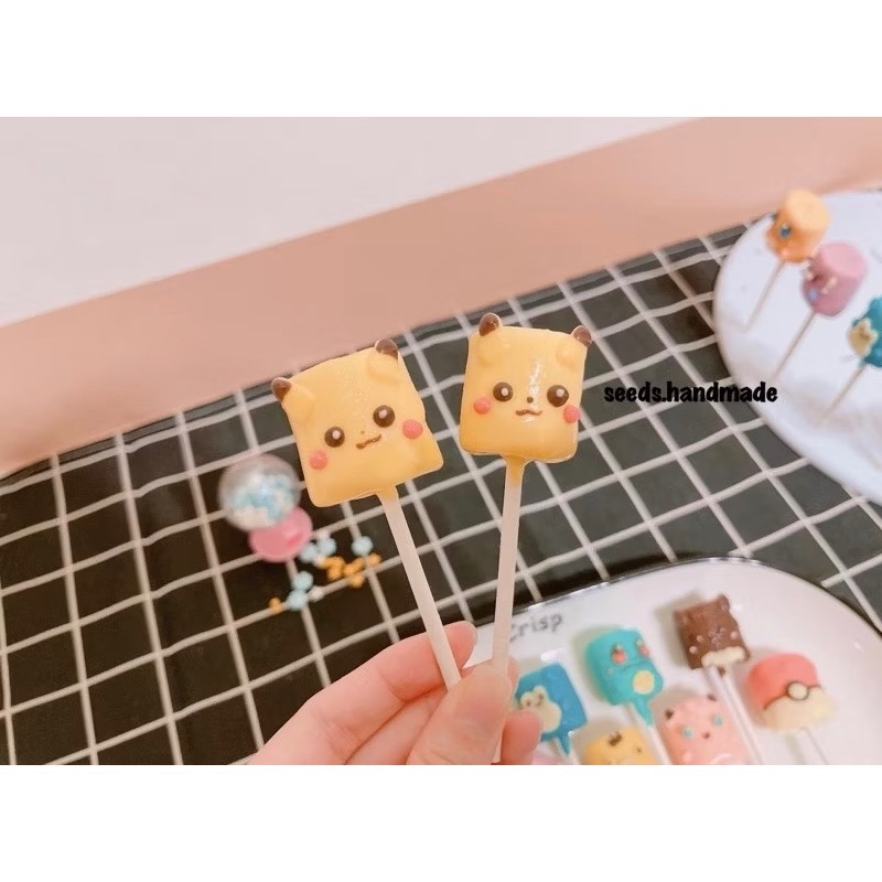 棉花糖巧克力 造型棉花糖 寶可夢 皮卡丘 小火龍 傑尼龜 伊布 胖丁 卡比獸 可達鴨 百變怪 妙蛙種子 婚禮小物-細節圖4