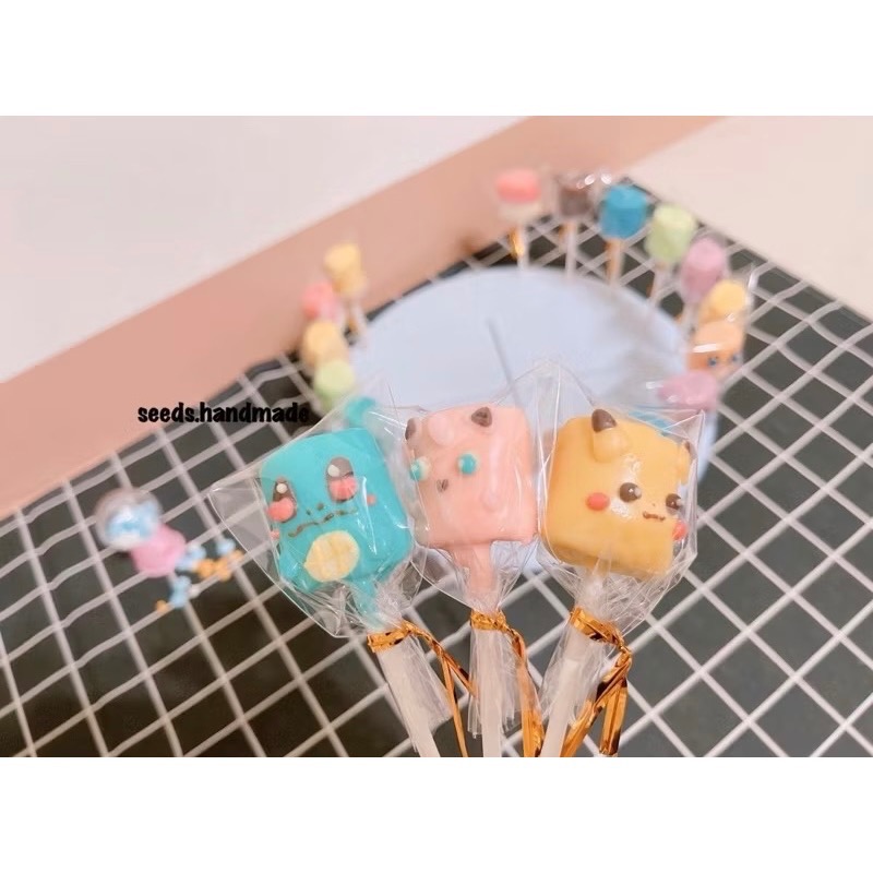 棉花糖巧克力 造型棉花糖 寶可夢 皮卡丘 小火龍 傑尼龜 伊布 胖丁 卡比獸 可達鴨 百變怪 妙蛙種子 婚禮小物-細節圖5