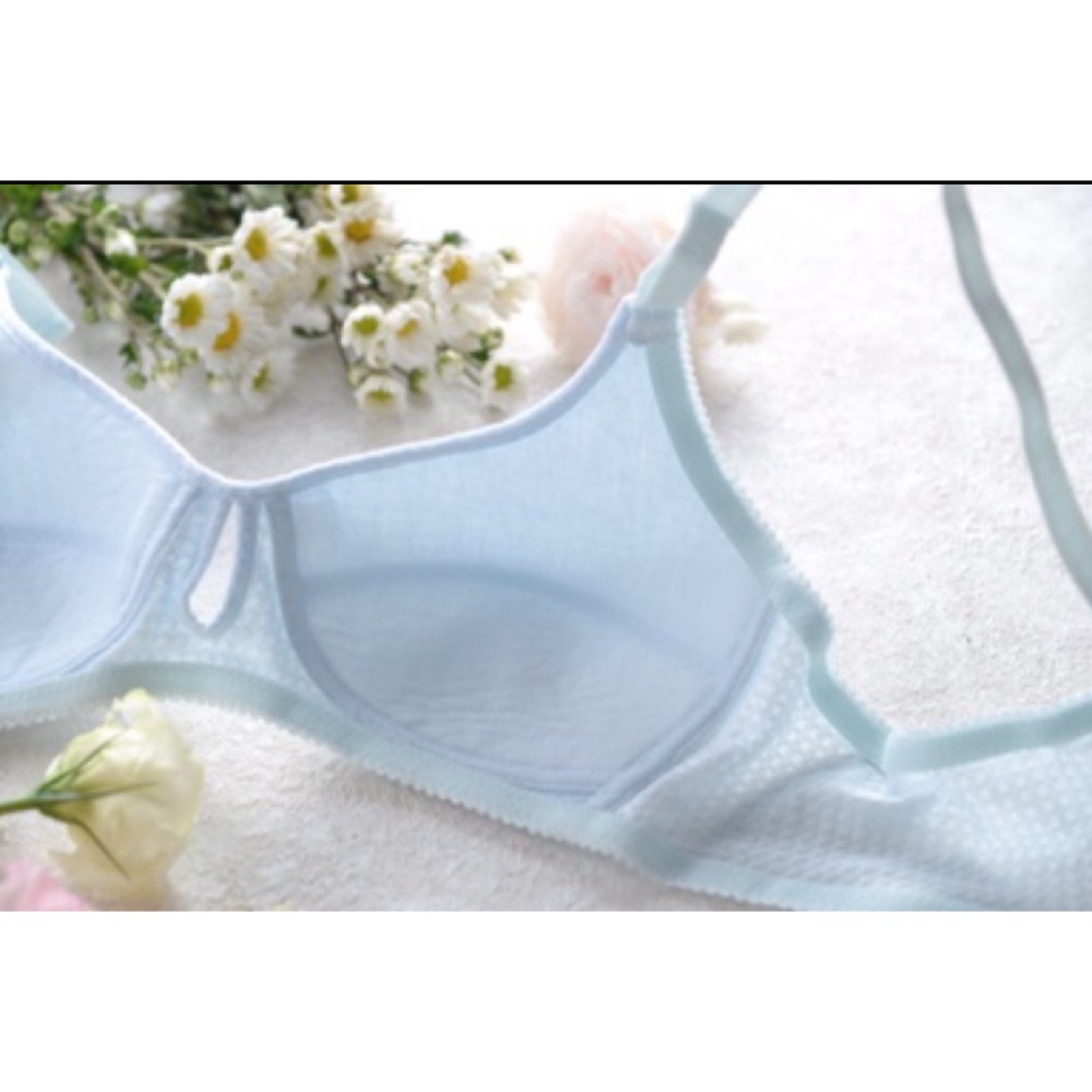 【媚思佳】台灣製方格小清新無鋼圈少女學生型內衣 B罩-細節圖6